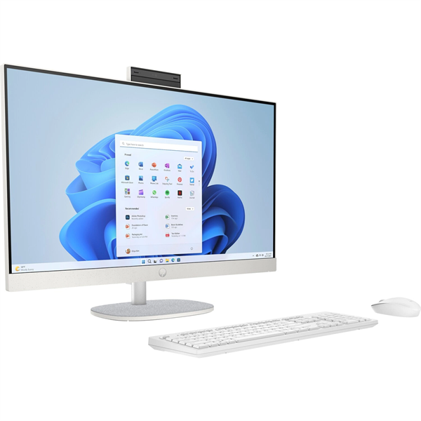 Моноблок HP 27-cr0008ci NT 27" FHD(1920x1080) Ryzen 5 7520U, 8GB LPDDR5 5500 (1x8GB), SSD 512Gb, AMD integrated graphics, noDVD,Rus/ Eng kbd&mouse wireless, HD Webcam, Shell White, Win11Ru, 1Y Wty (7Y0D0EA) (7Y0D0EA#UUQ)