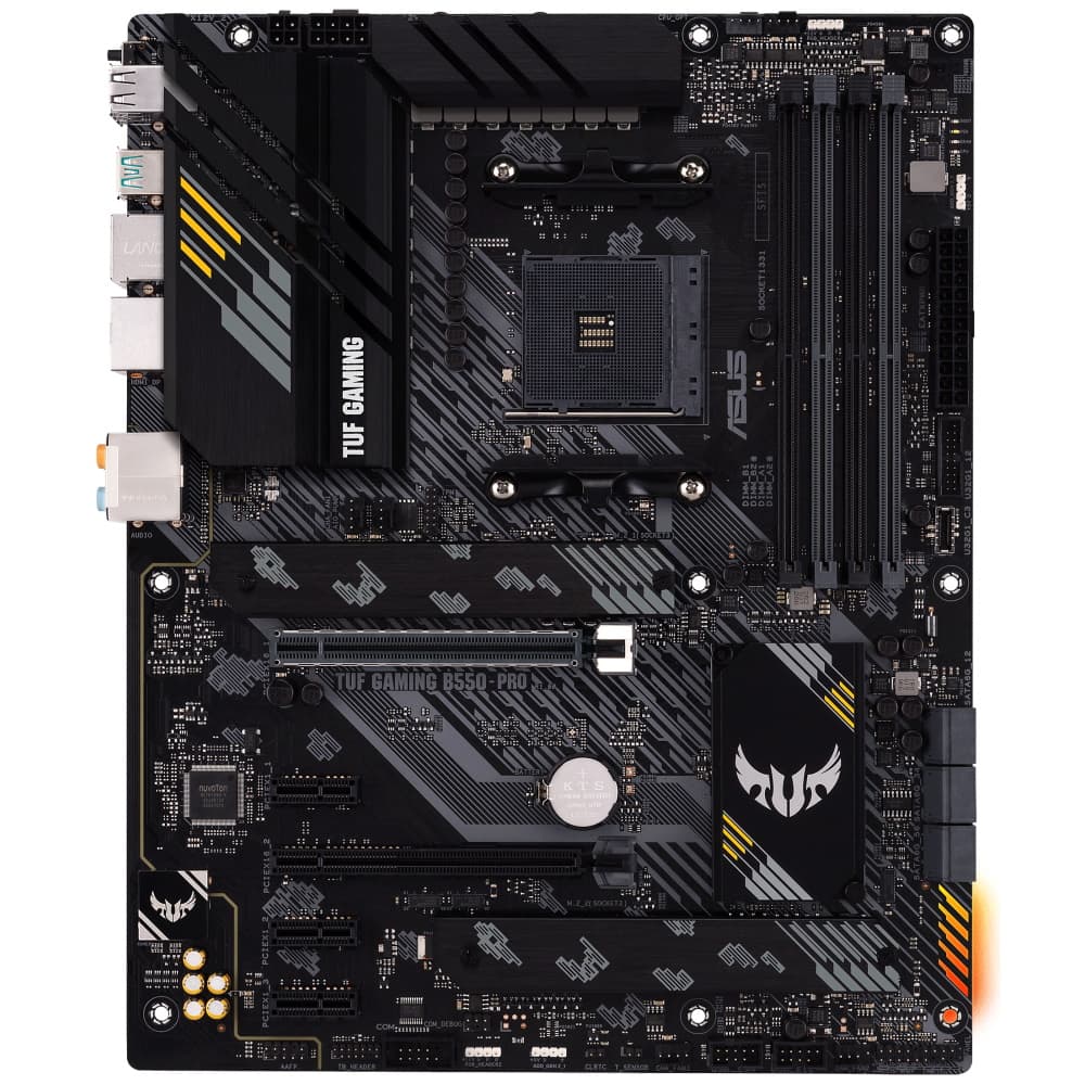 Материнская плата ASUS TUF GAMING B550-PRO Soc-AM4 AMD B550 4xDDR4 ATX AC`97 8ch(7.1) 2.5Gg RAID+HDMI+DP (90MB17R0-M0EAY0)