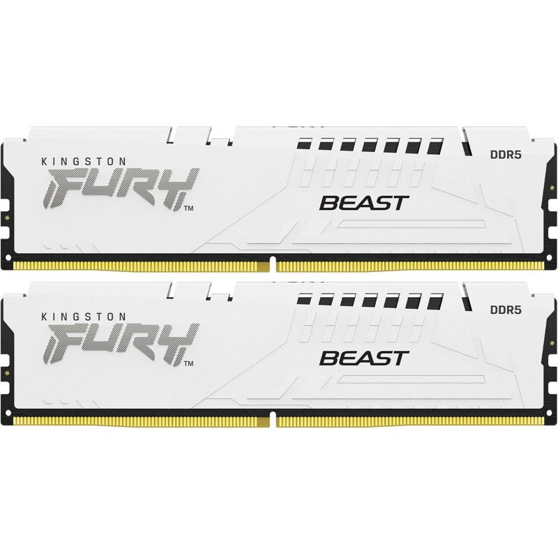 Память оперативная/ Kingston 32GB 6000MT/s DDR5 CL30 DIMM (Kit of 2) FURY Beast White EXPO (KF560C30BWEK2-32)