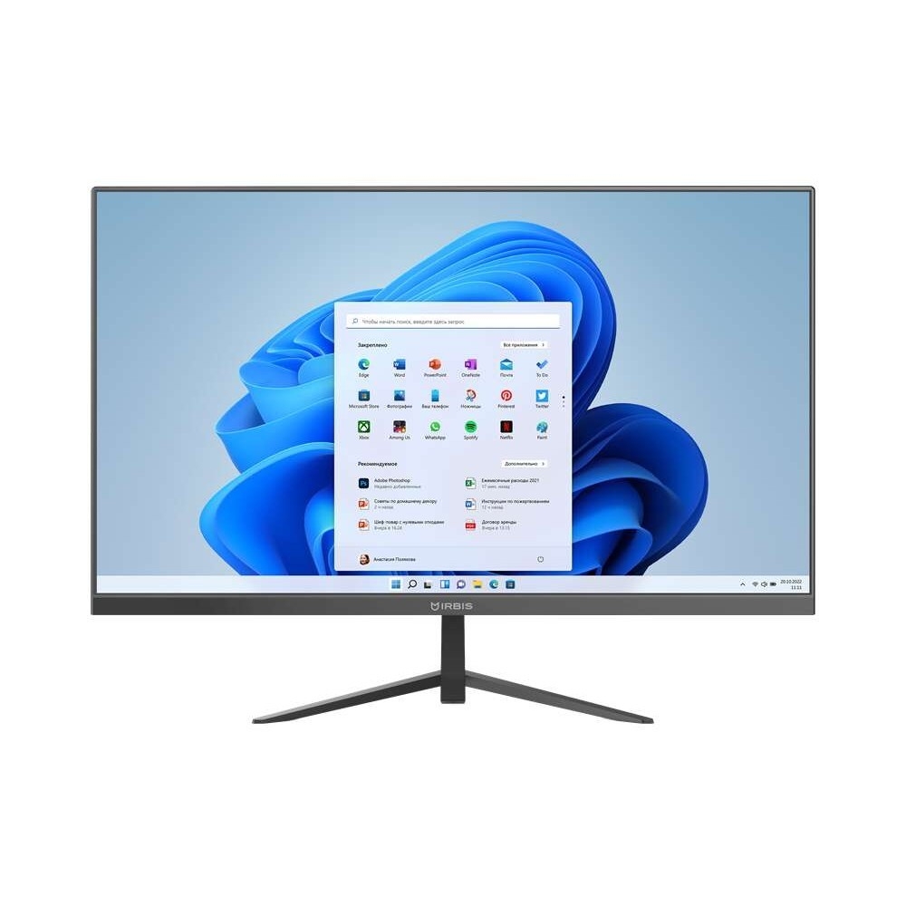 Моноблок IRBIS SMART AIO 24 23.8“ (i5-1235U,16GB(2666MHz)+SSD 512GB,IPS,16:9,1000:1,250Cd/ m2,5ms,1920x1080x75Hz,1*HDMI, 1*USB-C, 2*USB 2.0, 3*USB 3.2 Type-A, RJ45, CardReader,Web2MP, WIFI 5, BT5.0, Tilt, S (S.24I5165.MIR)