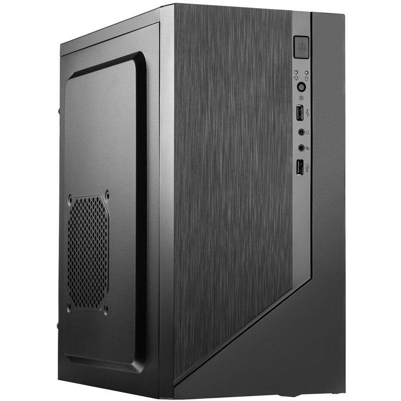 Сase Forza mATX, 450W, 2xUSB2.0, Black, w/ o FAN, 12 cm fan PSU, power cord (FZ-015-SX450R)