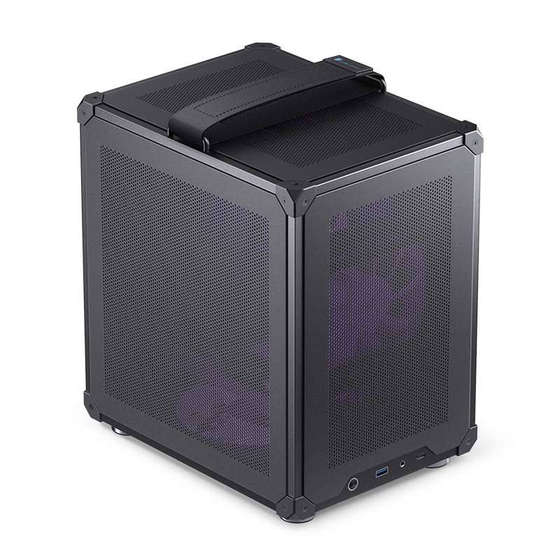 Корпус без блока питания/ Case JONSBO C6 Handle, Mini-Tower, no fan, 1xUSB-A 3.0 + 1xUSB-C 3.1, mATX, mITX Black (C6 HANDLE BLACK)