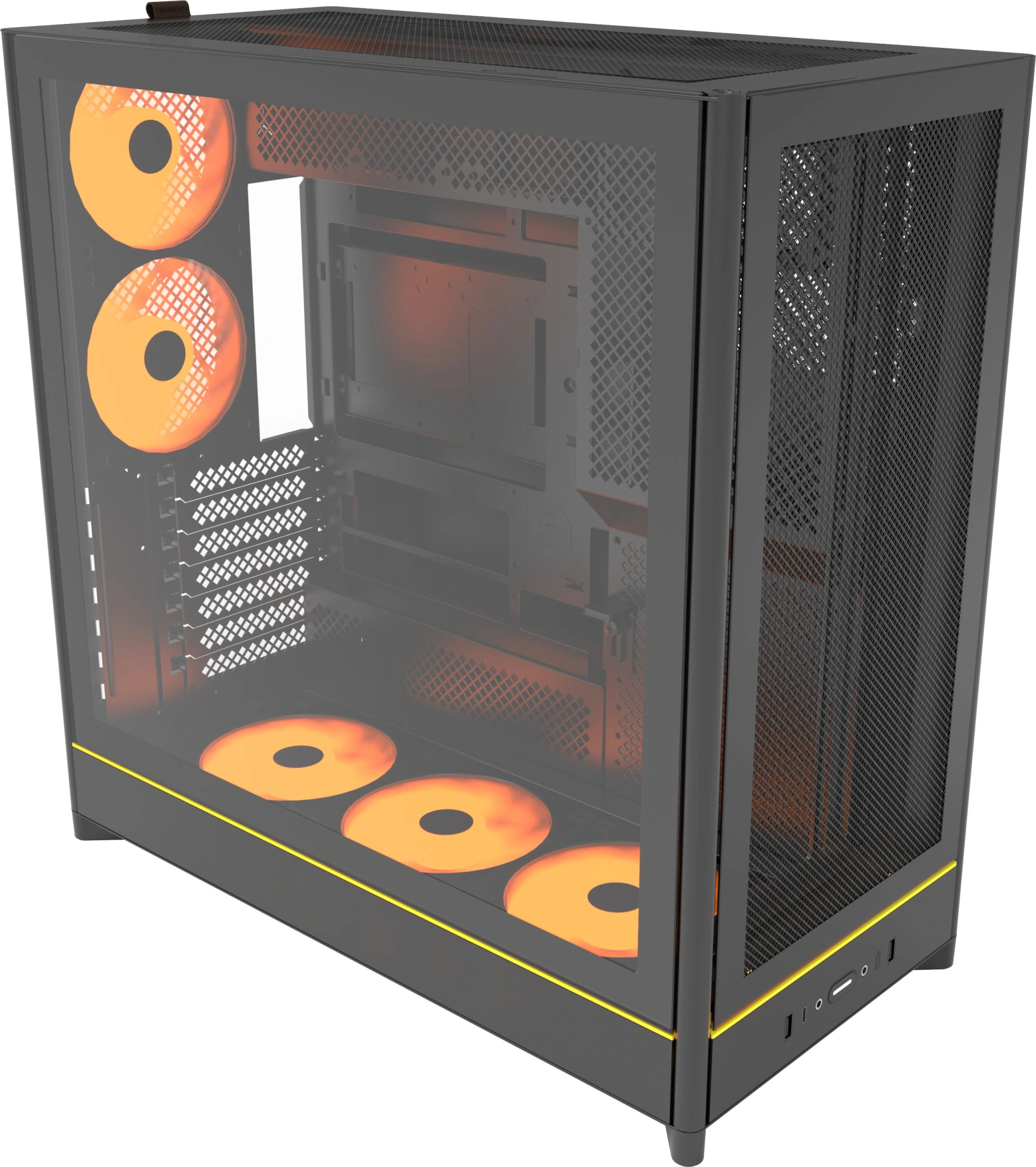Корпус Montech HS01 PRO черный без БП ATX 5x120mm 2xUSB3.0 1xUSB3.1 audio (HS01 PRO BLACK)