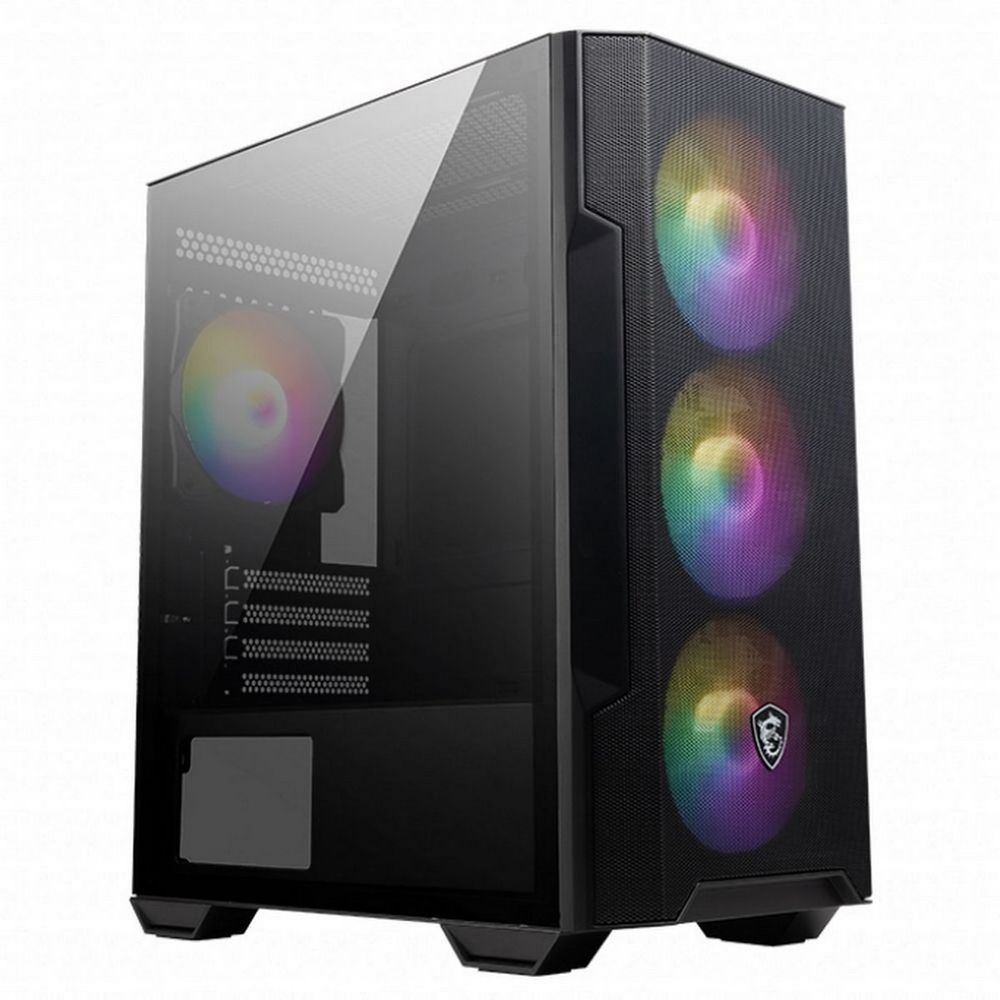 Корпус для ПК MSI MAG FORGE M100R, Global, 1xUSB 3.0, 2xUSB 2.0, 4x120mm ARGB Fan, ESD ARGB Control Board, Tempered Gl (306-7G20R41-HH9)
