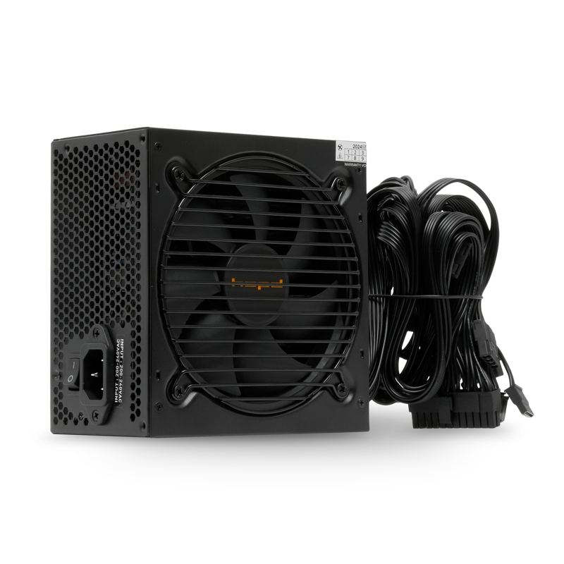 Блок питания/ Power Supply HSPD, 600W 80+ White (ATX, 2.52, Non-modular, 1x24(20+4)pin 500mm, 1xCPU 8(4+4)pin 550mm, 1xPCIe*2 8(6+2)pin 500+150mm, 2xSATA*3 400+150+150mm, 1xMOLEX4pin*3 400+150+150mm , Active, 120x120mm, 150x14 (HSK-600WN-BK)