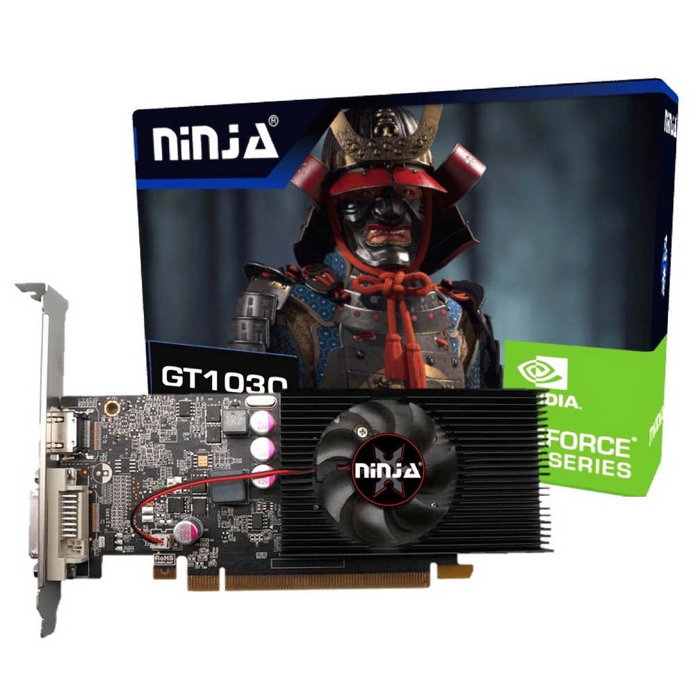 Видеокарта Ninja (Sinotex) Ninja GT1030 (384SP) 2GB GDDR5 64bit DVI HDMI RTL {20} (NK103FG25F) (607820)