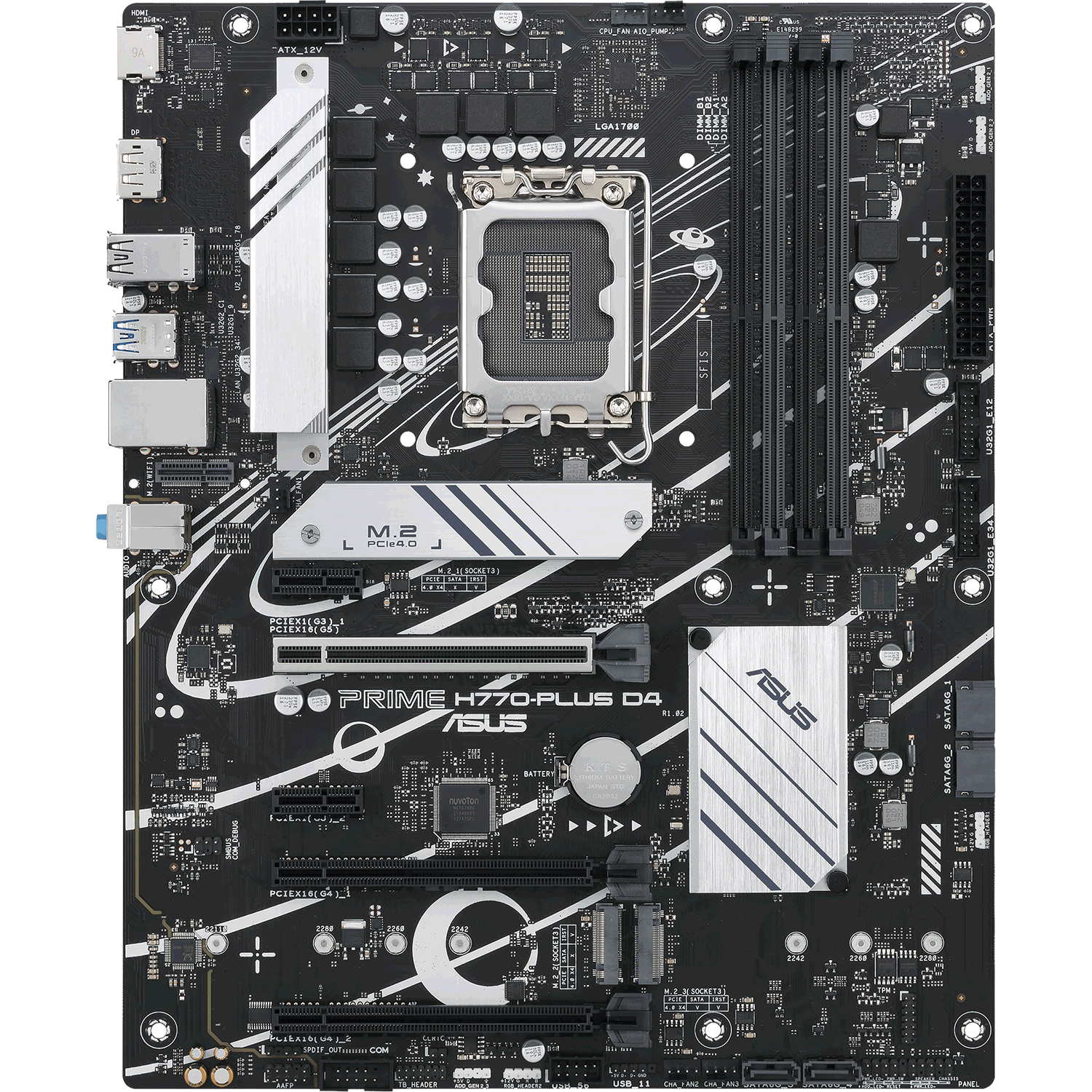 Материнская плата/ PRIME H770-PLUS D4 (90MB1CU0-M1EAY0)