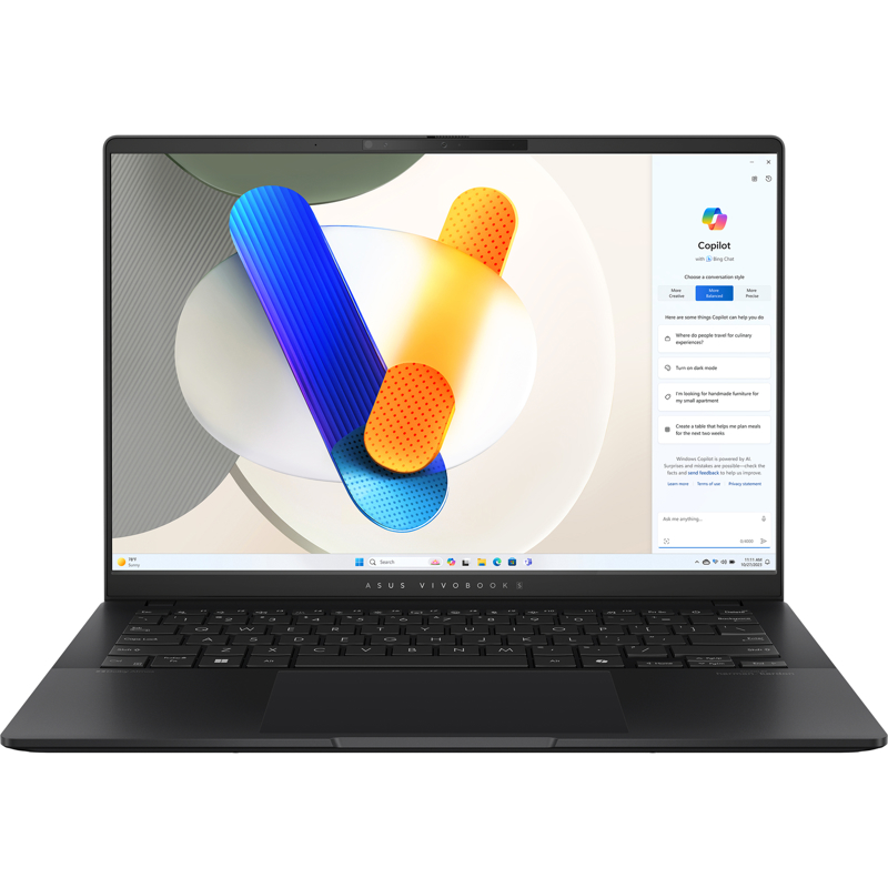 Ноутбук ASUS Vivobook S 14 M5406NA-QD109 14"(1920x1200 (матовый))/ AMD Ryzen 5 7535HS/ 16Gb/ 1Tb SSD/ noDVD/ BT/ WiFi/ 75WHr/ 1.3kg/ Neutral Black/ DOS + алюм корп (90NB1493-M006B0)
