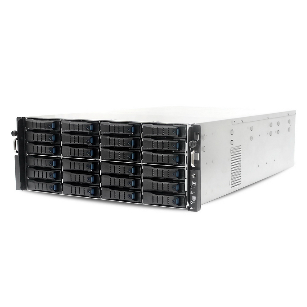 HA401-VG_XP1-A401VG02 HA401-VG, 4U 24-bay storage server,24x SATA/ SAS hot-swap 3.5&quot;/ 2.5&quot; universal bay, 2x canister,4x9mm 2.5&quot; internal bay, 12G expander board with 2x SFF- 8643, 2x SFF 8644, 1300W 1+1 redundant power supply, 4x 6056 fa