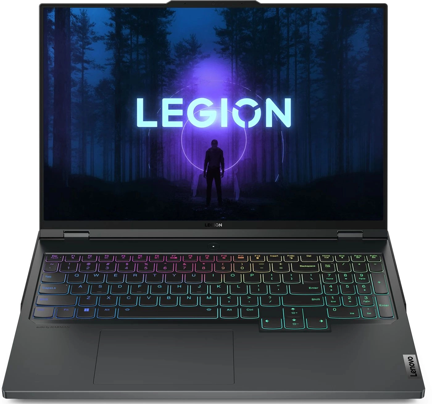 Ноутбук Lenovo Legion Pro 5 16ARX8 Ryzen 7 7745HX 32Gb SSD1Tb RTX 4060 8Gb 16" IPS WQXGA (2560x1600) noOS dk.grey WiFi BT (82WM00FTRK)