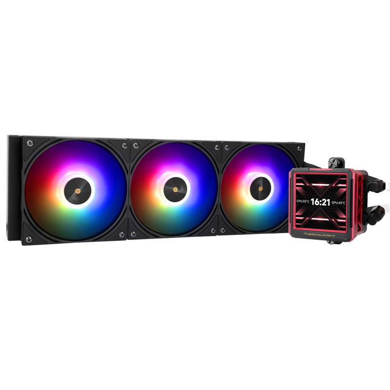 Водяное охлаждение для процессора/ Thermalright Frozen Warframe 360 Ultra Black Argb (360mm, Black, ARGB/ Fans: 3x120mm, 70.84CFM, 22.1dBA, 2000RPM/ Pump height 60mm, 23dBA, 3000RPM, Rad thickness (F-WFRAME-360-UL-BL-ARGB)