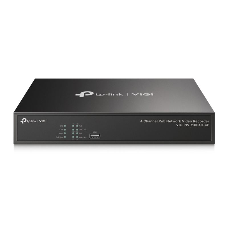 Сетевой видеорегистратор/ 4 Channel PoE Network Video Recorder (VIGI NVR1004H-4P)