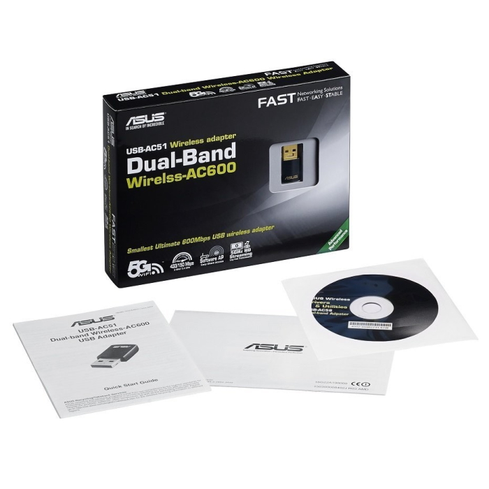 Картинка USB WI-FI адаптер Asus USB-AC51 (USB-AC51) 