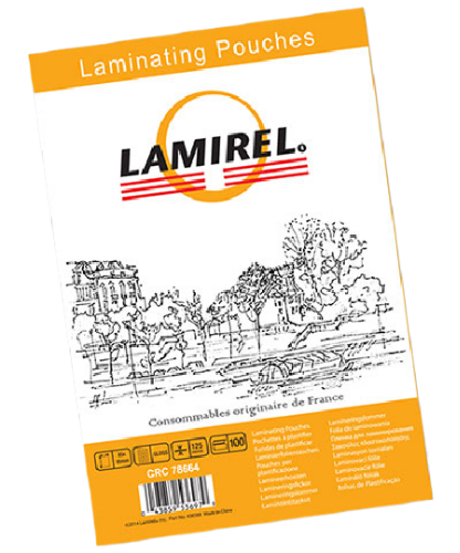 Пленка для ламинирования Fellowes 125мкм A7 (100шт) глянцевая 105x75мм Lamirel (LA-78663)