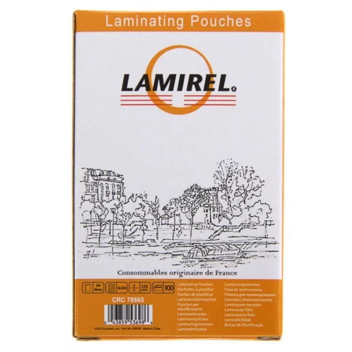 Пленка для ламинирования Fellowes 125 мкм 100 штук глянцевая 54x86 мм Lamirel (LA-78665)