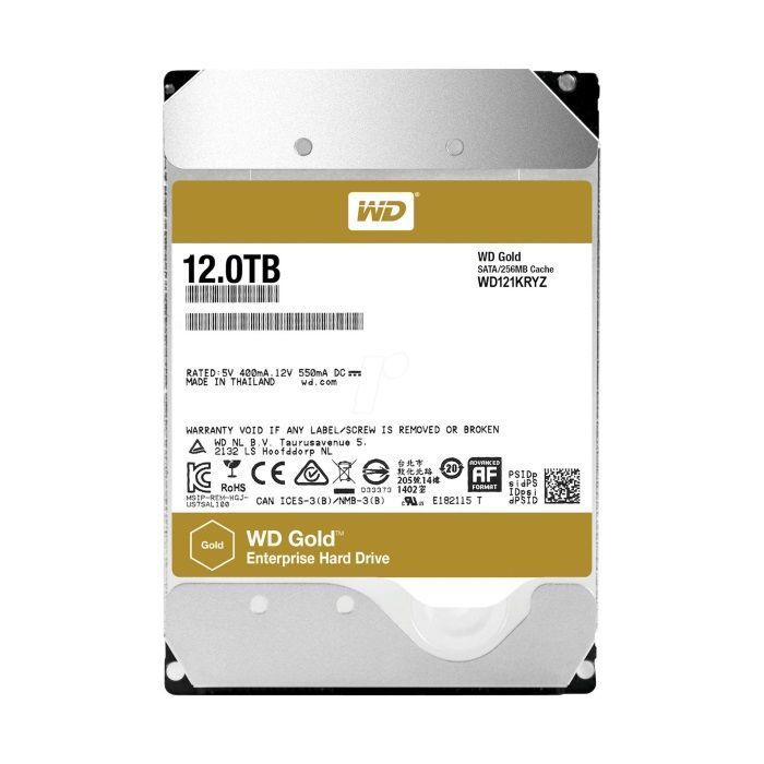 Жесткий диск Western Digital WD121KRYZ, 3.5" HDD, SATA-III, 12TB, 7200rpm, 256MB, Bulk