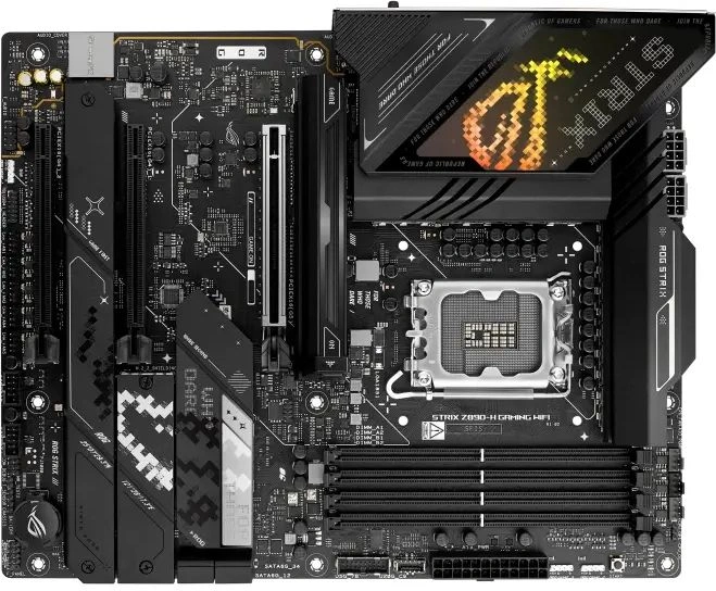 Материнская плата ASUS ROG STRIX Z890-H GAMING WIFI, LGA1851, Z890, 4*DDR5, 4*SATA, 5*M.2, 8*USB 3.2, 2*Type-C, 3*PCIx16, HDMI+DP, ATX; 90MB1K20-M0EAY0