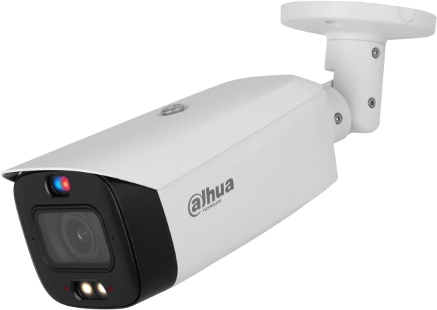 DAHUA DH-IPC-HFW3849T1P-ZAS-PV-S5 Уличная цилиндрическая IP-видеокамера TiOC с ИИ и активным сдерживанием 8Мп, 1/ 2.8” CMOS, моторизованный объектив 2.7~13,5мм (5x), видеоаналитика, ИК 50м, LED 40м