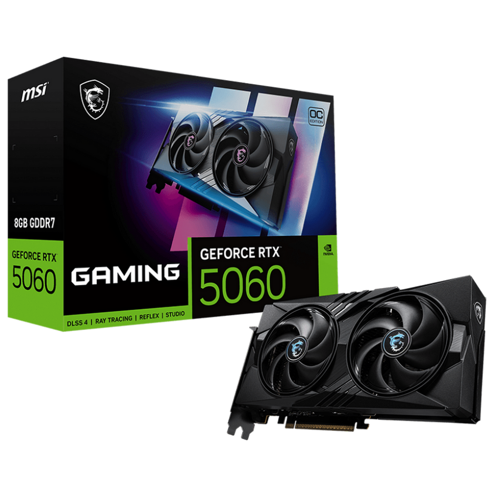 Bad Pack Видеокарта MSI RTX5060 GAMING OC 8GB GDDR7 128bit 3xDP HDMI 2FAN RTL (RTX 5060 8G GAMING OC||BP)