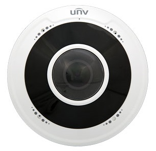 Uniview Видеокамера Fisheye IP видеокамера антивандальная 1/2.8" 5 Мп КМОП @ 30 к/с, ИК-подсветка до 10м., 0.01 Лк @F2.0, объектив 1.4 мм, WDR, 2D/3D DNR, Ultra (IPC815SB-ADF14K-I0)