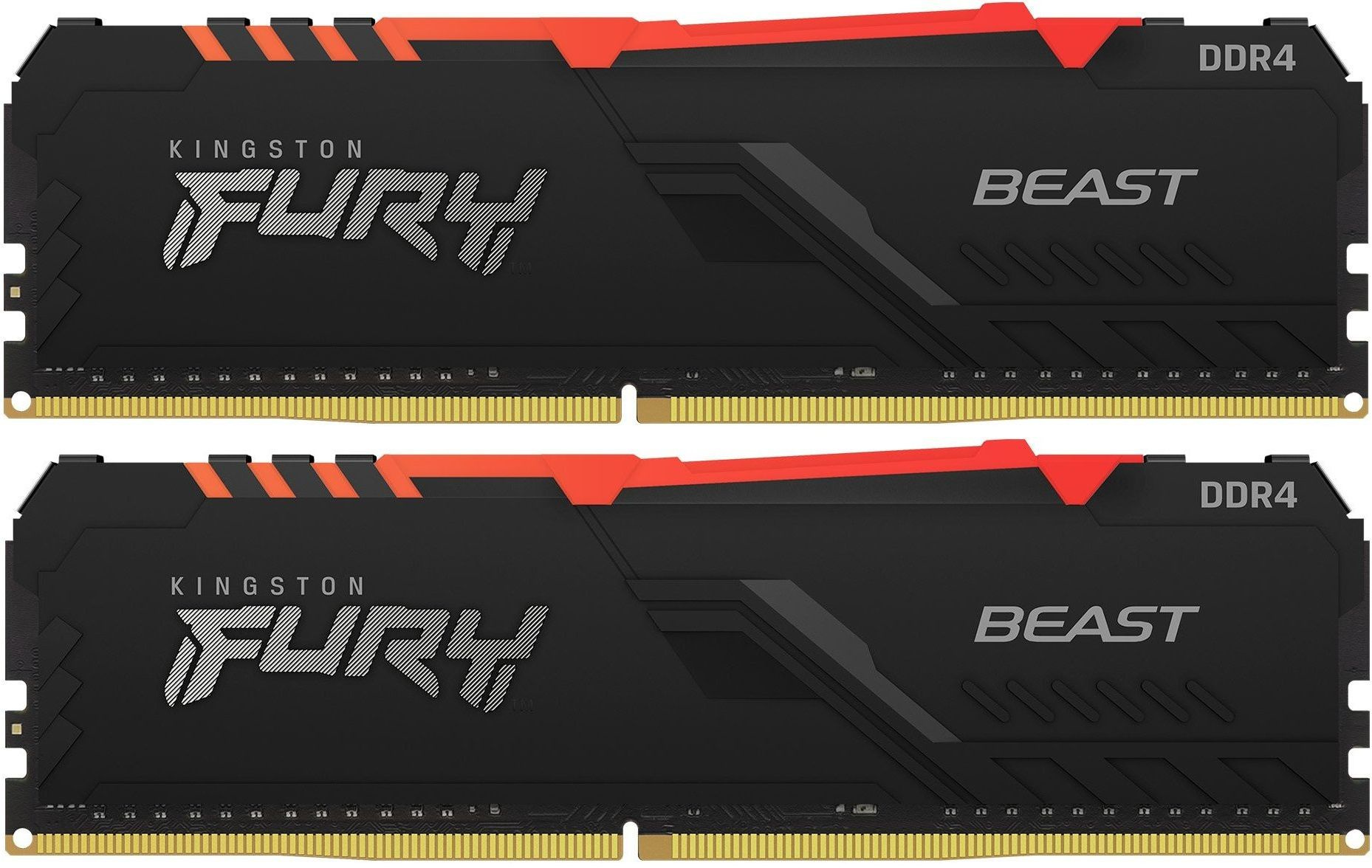 Память DDR4 2x16GB 2666MHz Kingston KF426C16BB2AK2/ 32 Fury Beast RGB RTL Gaming PC4-21300 CL16 DIMM 288-pin 1.2В kit dual rank с радиатором Ret (KF426C16BB2AK2/32)