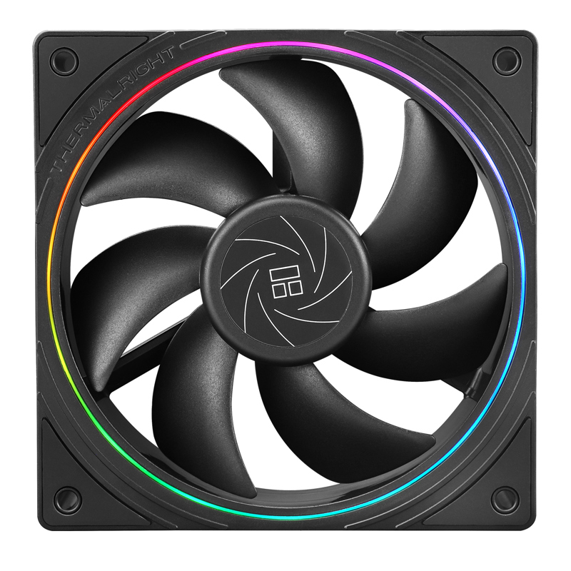 Кулер для корпуса/ Case Cooler Thermalright TL-S12 (120x120x25mm, 4-pin PWM, ARGB, 47.6CFM, 23.2dBA, 1500RPM, Black)