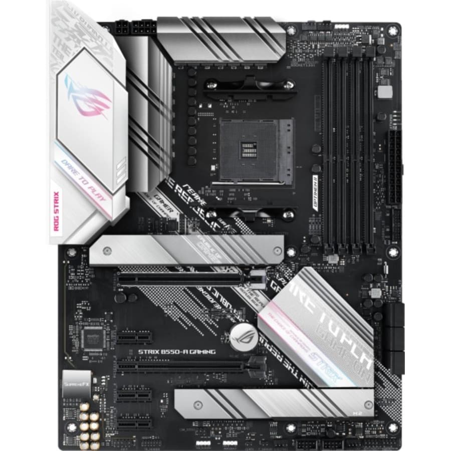 Материнская плата ASUS ROG STRIX B550-A GAMING Soc-AM4 AMD B550 4xDDR4 ATX AC`97 8ch(7.1) 2.5Gg RAID+HDMI+DP (90MB15J0-M0EAY0)