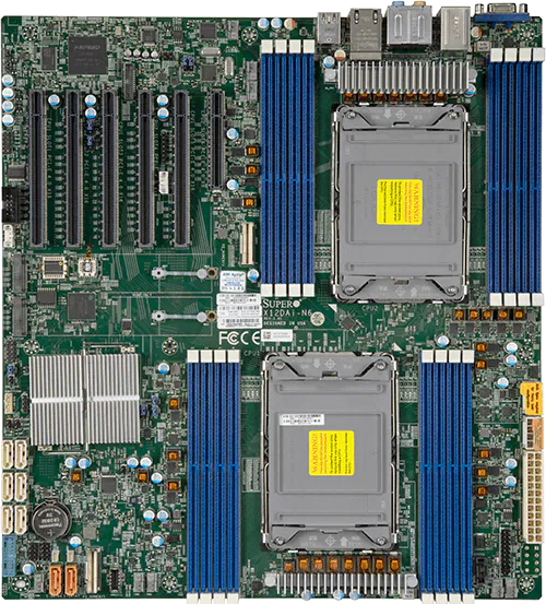 Supermicro Motherboard 2xCPU X12DAI-N6 3rd Gen Xeon Scalable TDP 270W/ 16xDIMM/ C621A RAID 0/ 1/ 5/ 10/ 2x1Gb/ 5xPCIex16/ 2xM.2(Bulk) (MBD-X12DAI-N6-B)