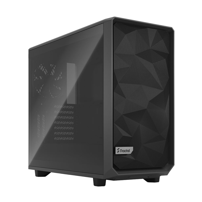 Корпус ПК без блока питания/ Case Fractal Design Meshify 2 TG Light Tint, Midi-Tower, 3x140mm, 2xUSB-A 3.2 + 1xUSB 3.2 Type-C E-ATX, ATX, mATX, mITX Gray (FD-C-MES2A-04)
