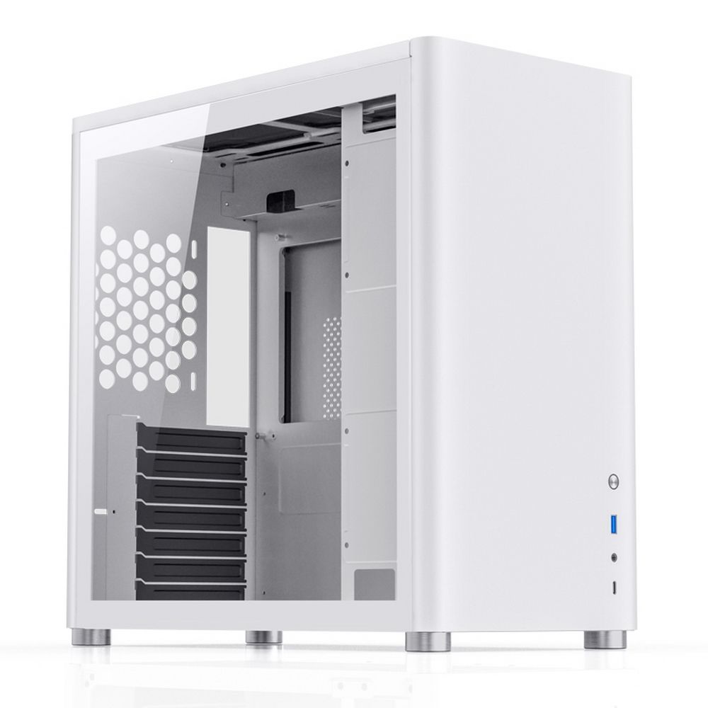Корпус без блока питания/ Case JONSBO D40, Midi-Tower, TG, no fan, 1xUSB-A 3.2 + 1xUSB-C 3.2, ATX, mATX, White (D40 WHITE)