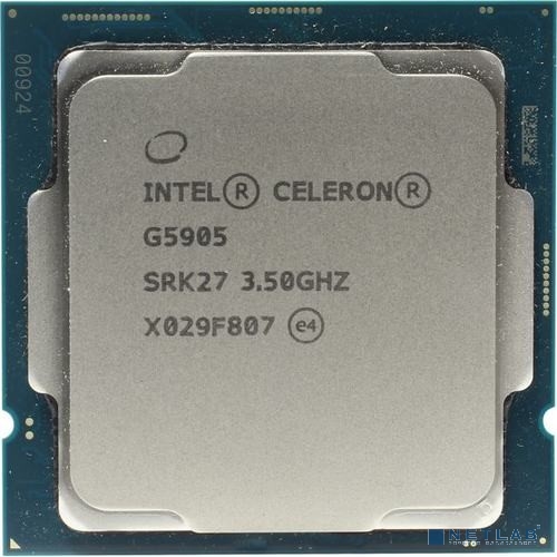 Процессор/ APU LGA1200 Intel Celeron G5905 (Comet Lake, 2C/2T, 3.5GHz, 4MB, 58W, UHD Graphics 610) OEM (CM8070104292115SRK27)