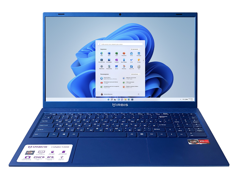 Ноутбук IRBIS Blizzard 15NBC1007 15.6" AMD Ryzen R5 5600U, 15.6"LCD 1920*1080 IPS , 16+256GB SSD, Front, AC wifi, camera: 2MP, 5000mha battery, metal case, backlight keyboard, type-c, Win11Pro