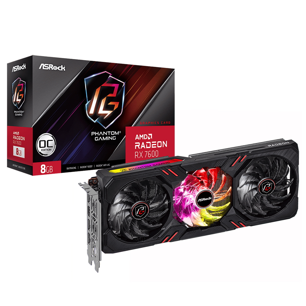 Radeon RX 7600 Phantom Gaming 8G OC (RX7600 PG 8GO)