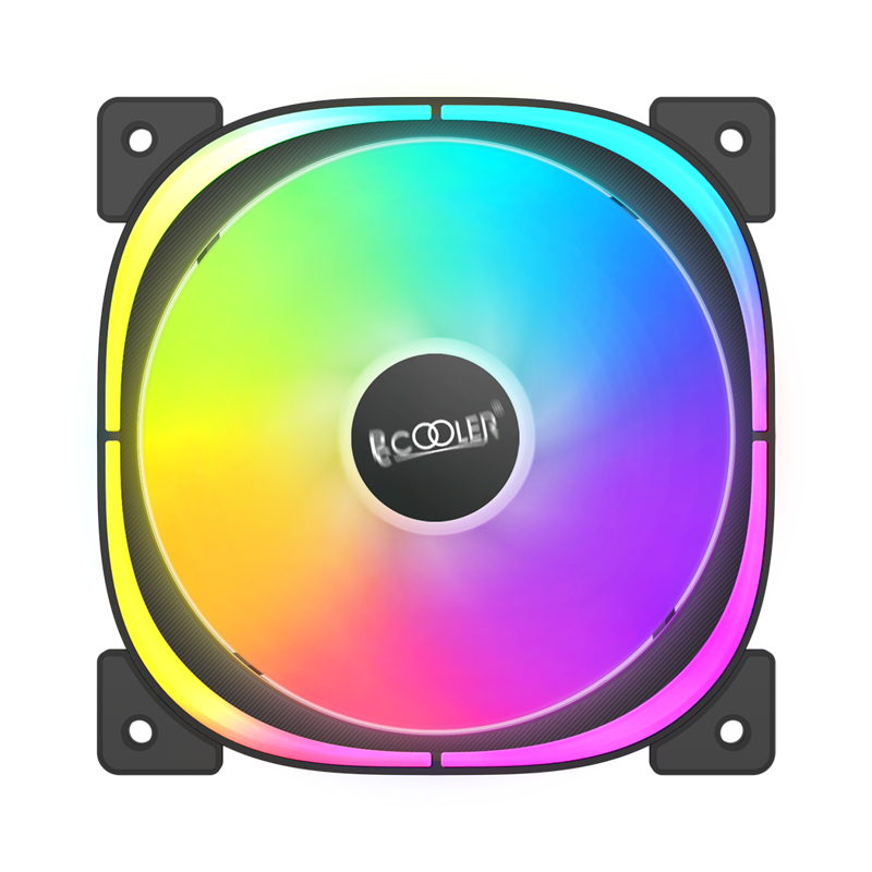 Кулер для корпуса/ Case Cooler PCCooler EF120 ARGB BK (120x120x25mm, 4-pin PWM, ARGB, 37.98CFM, 25.7dBA, 1500RPM, Black)