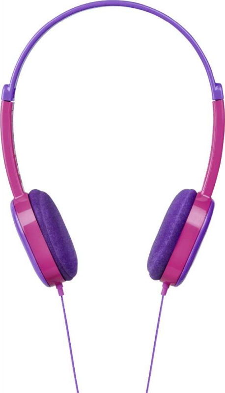 Наушники накладные Hama Kids 1.2м фиолетовый/ розовый проводные оголовье (00177014)