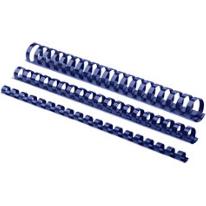 Пружины для переплета пластиковые Fellowes, 14 мм., 81-100 листов, 100 шт., 21 кольцо, синие. (FS-53467)