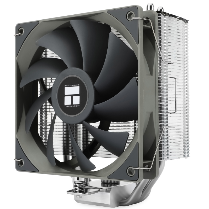 Кулер для процессора/ CPU Cooler Thermalright Assassin Spirit 120 V2 (4-pin PWM, 154mm, Al/Cu, 4x6mm, 1x120mm, 66.17CFM, 25.6dBA, 1500RPM, S: 1851/1700/1200/115X, AM5/AM4, silver, black, grey) (AS120-V2)