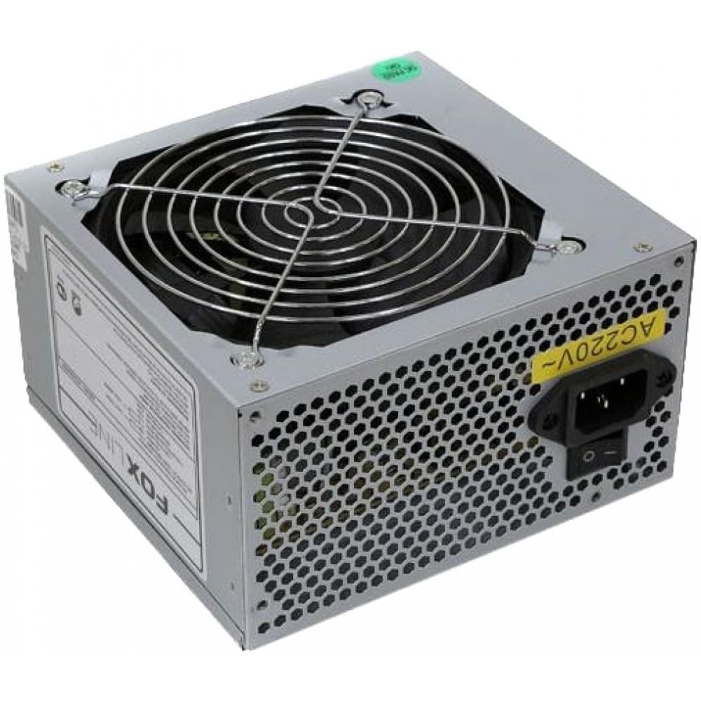 Блок питания 450Вт/ Power Supply Foxline, 450W, ATX, APFC, 120FAN, CPU 4+4 pin, MB 24pin, 5xSATA, 2xPATA, 1xFDD, 1xPCI-E 6pin, 80+ (FL450S-80)