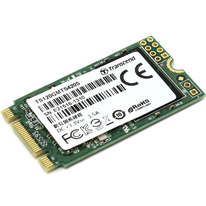 Накопитель Transcend TS120GMTS420S M.2 2242, SSD, SATA III, 120GB, 3D TLC, RTL