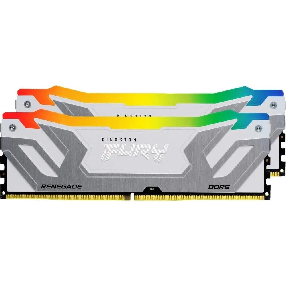 Модуль памяти Kingston 48GB DDR5 8800 FURY Renegade White RGB On-Die ECC CUDIMM CL42 kit 2*24gb (KF588CU42RWAK2-48)
