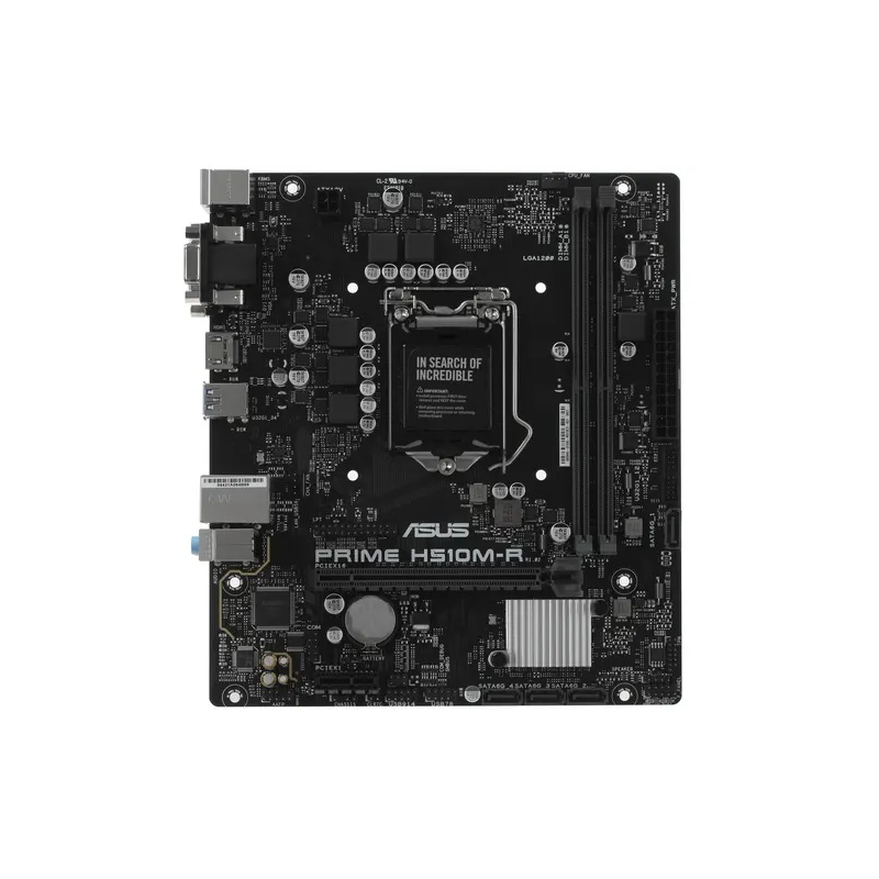 Материнская плата ASUS PRIME H510M-R R2.0-SI, LGA1200, H470, 2*DDR4, VGA+HDMI, 4xSATA3, Audio, Gb LAN, USB 3.2, USB 2.0, mATX (90MB1EX0-M0ECY0)