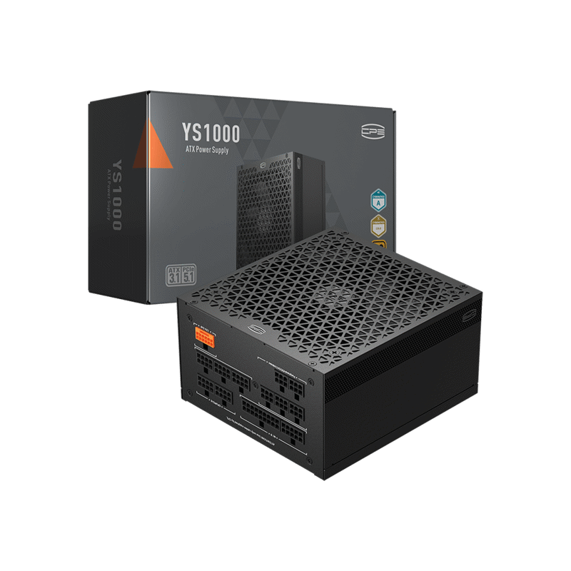 Блок питания ПК/ PCCooler, 1000W 80+ Gold (ATX, 3.1, , Full modular, 1x24(20+4)pin 610mm, 2xCPU 8(4+4)pin 700mm, 2xPCIe*2 8(6+2)pin 750mm, 1x12V(2x6) 12+4pin 500mm, 2xSATA*3+MOLEX4pin*1 450+120+120+150mm , Active, 135x135mm (P5-YS1000-G1F)