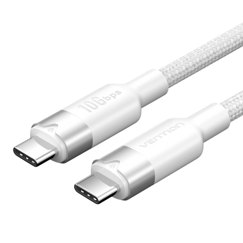 Кабель Vention USB 3.2 Gen2 CM/CM - 1м. Белый 5А PD100W, шт. (TRGWF)