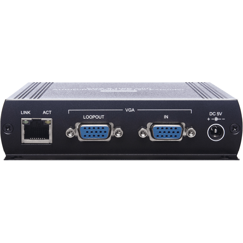 Комплект/ SC&T VKM04 Комплект (приёмник и передатчик) для передачи VGA, 4xUSB2.0, RS232, Стерео Аудио и ИК-управление на расстояние до 120м(CAT5e)/ 140м(CAT6).