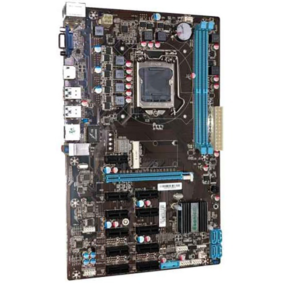 Материнская плата Esonic B250-BTC-Gladiator LGA 1151 ATX 2хDDR4 PCI-Ex16 11xPCI-Ex1 HDMI VGA RTL {20}