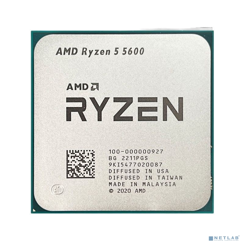 Процессор/ CPU AM4 AMD Ryzen 5 5600 (6C/12T, 3.5/4.4GHz, 32MB, 65W) OEM (100-000000927)