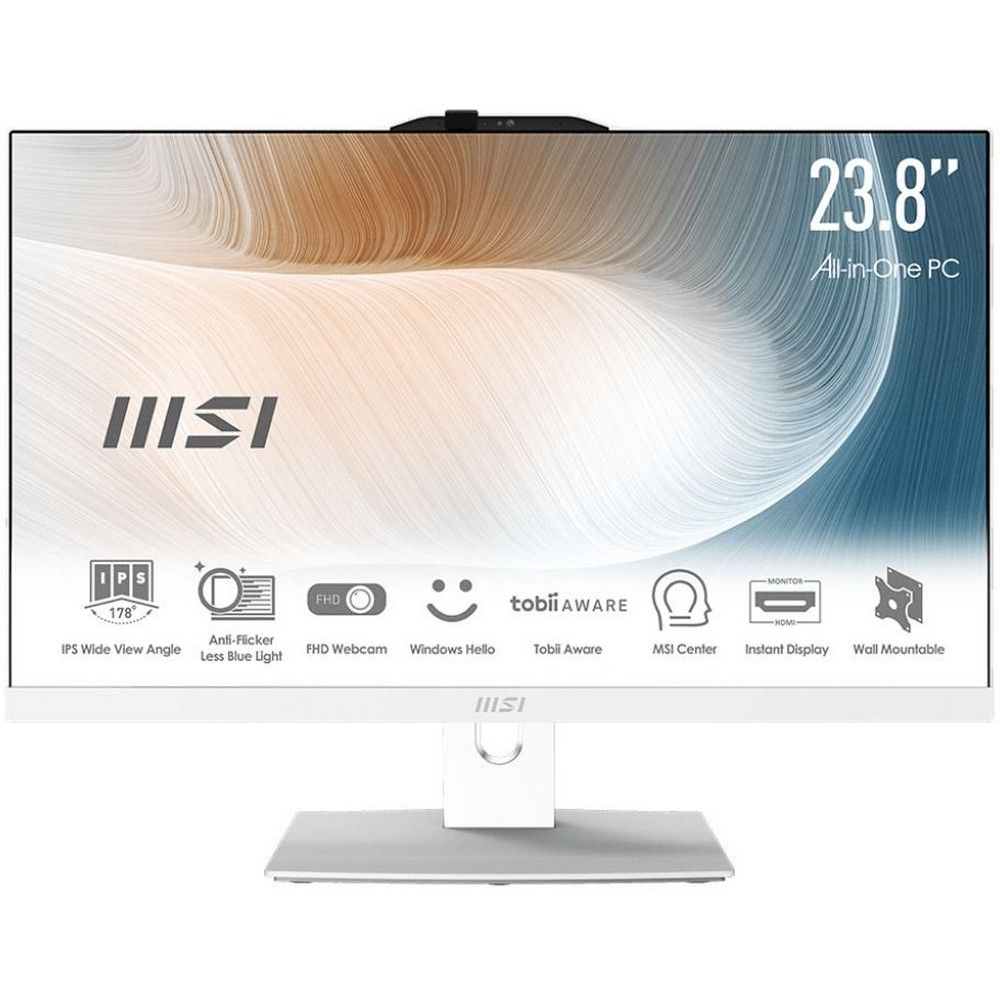 Моноблок MSI Modern AM242P 12M-1046XRU Intel Core i5-1235U/16Gb/SSD512Gb/23.8"/IPS/FHD/60Hz/KB/M/NoOS/White (9S6-AE0712-1855)