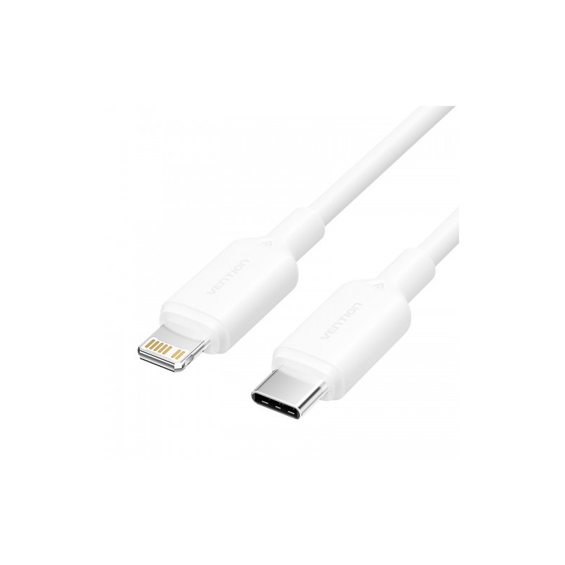 Кабель Vention USB 2.0 CM/Lightning 8M для iPad/iPhone 3A - 1м. Белый (LAKWF)