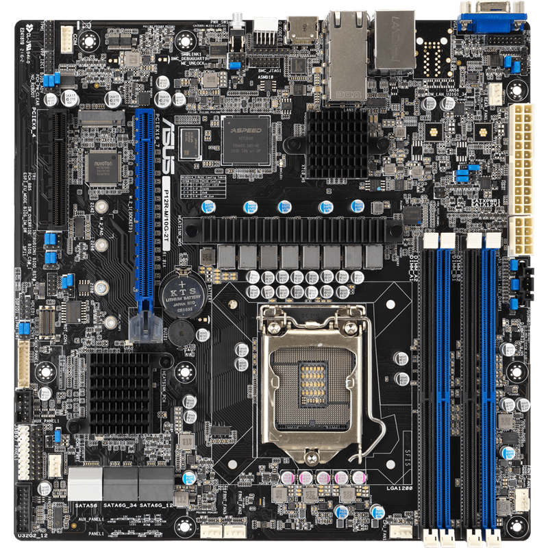 Материнская плата ASUS P12R-M/ 10G-2T (90SB0AC0-M0UAY0)