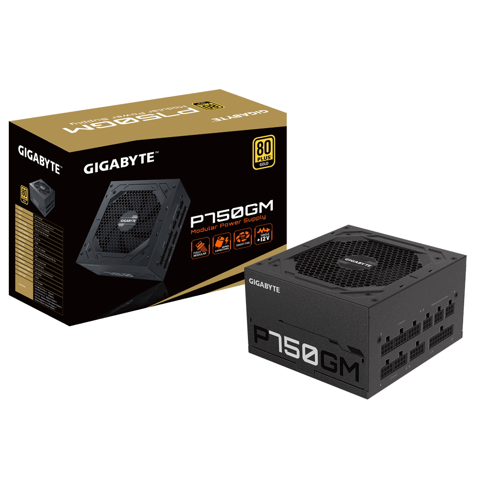 Блок питания Gigabyte P750GM GP-P750GM 750W, 80Plus, Gold, Полностью модульный, RTL {5} (551759)